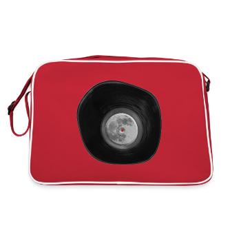 Trippy Moon Vinyl - Full Moonlight Schallplatte - Retro Tasche - Rot/Weiß - Hinten