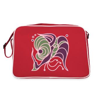 Soir. Deux anges dans la lumière de l’harmonie. - Sac Retro - rouge/blanc - Dos