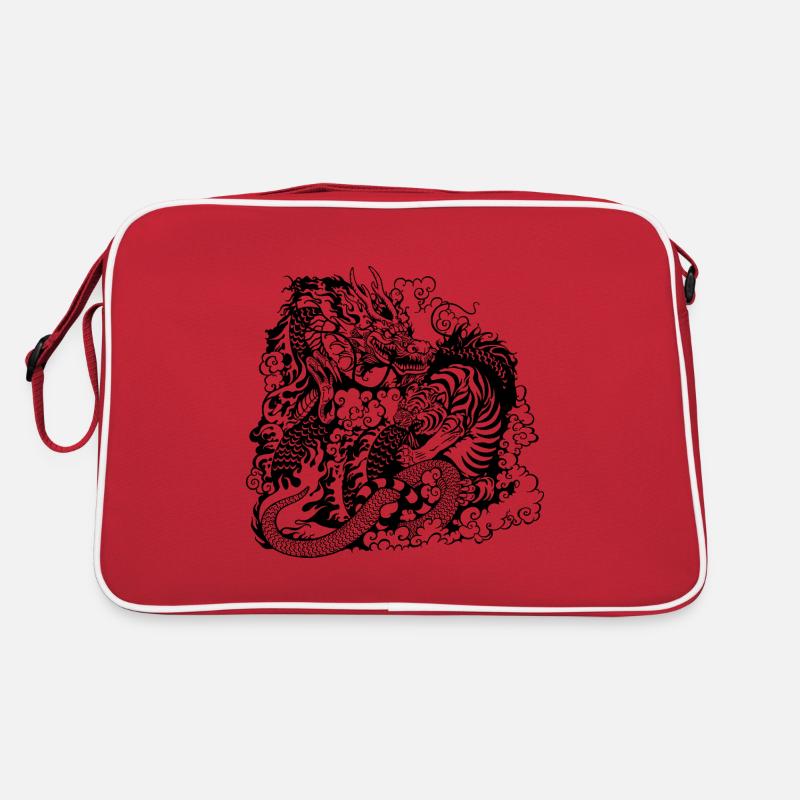 Dragon vs tiger - Retro Bag - red/white