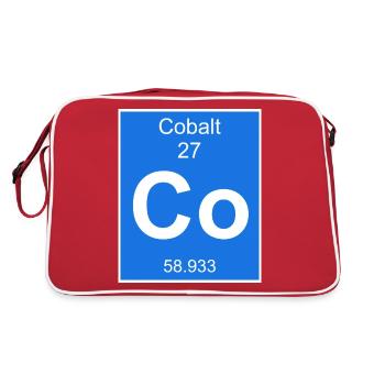 Tableau périodique des éléments chimiques de cobalt - Sac Retro - rouge/blanc - Dos