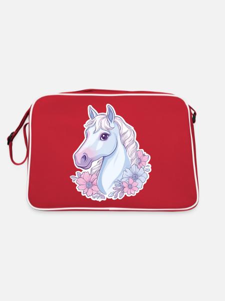 Horse Kids - Retro Bag - red/white - Back