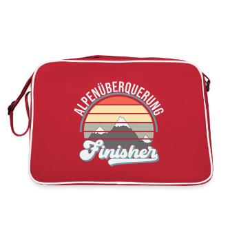 Alpenüberquerung Finisher - Retro Tasche - Rot/Weiß - Hinten
