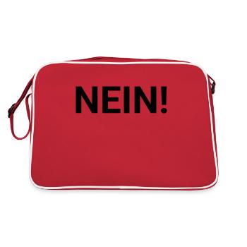 NEIN! - Retro Tasche - Rot/Weiß - Hinten