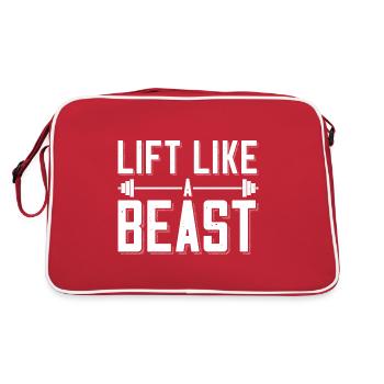 Bodybuilder Lift Comme une Bête Tenue Barbell - Sac Retro - rouge/blanc - Dos