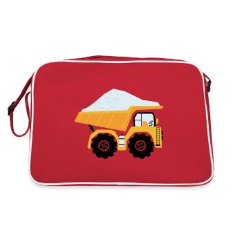 Camion engin pour garçon - Sac Retro - rouge/blanc - Dos