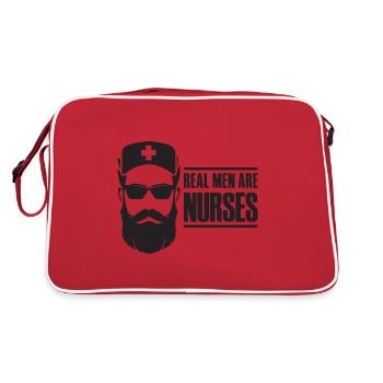 Les vrais hommes sont des infirmières - Infirmière Pfleger - Sac Retro - rouge/blanc - Dos