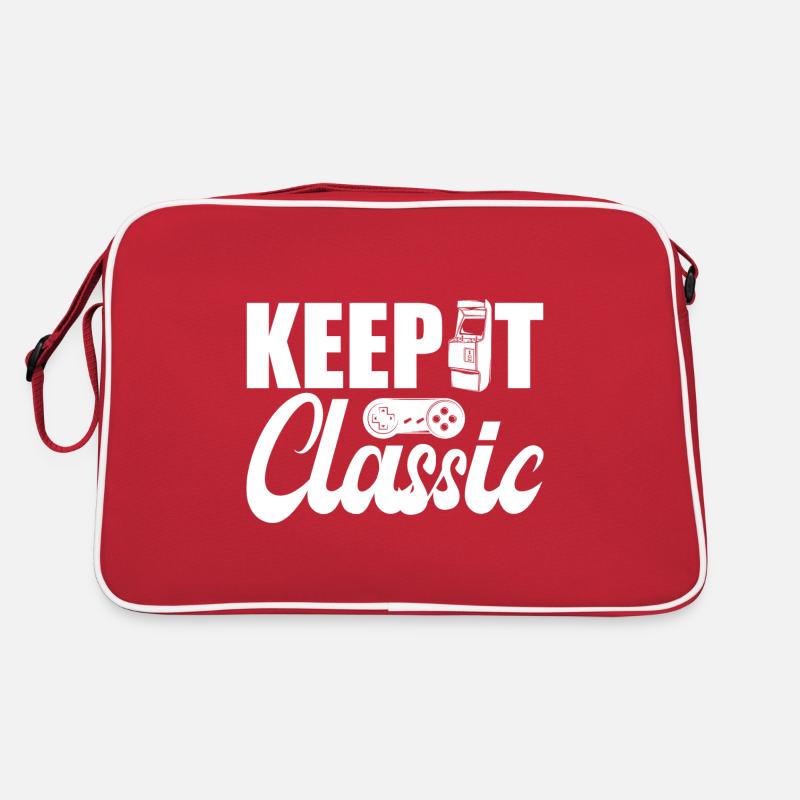 Retro Zocker Sprüche Gaming Geschenk Retro Tasche