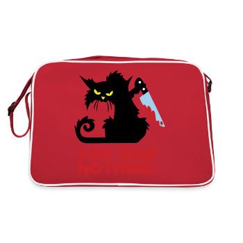 Vous n’avez rien vu – Mystérieux Cat Design - Sac Retro - rouge/blanc - Dos