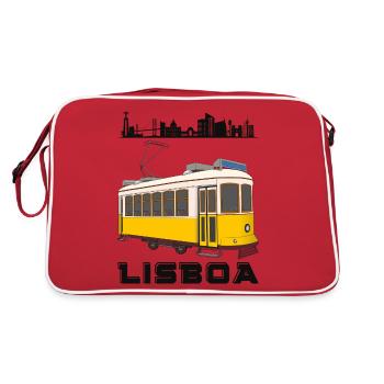 Lisbonne Lisbonne Vacances Skyline Tram - Sac Retro - rouge/blanc - Dos