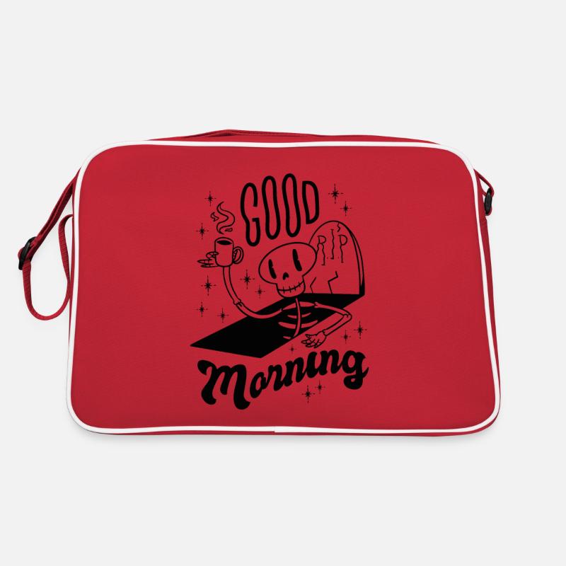 Guten Morgen Bestes Geschenk - Retro Tasche - Rot/Weiß