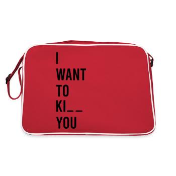 Je veux te tuer - Sac Retro - rouge/blanc - Dos
