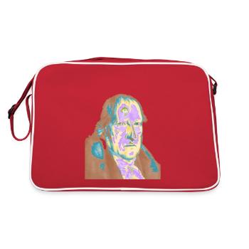 Georg Friedrich Wilhelm Hegel pop art - Retro Bag - red/white - Back