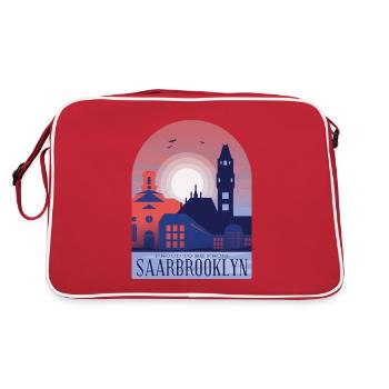 Sarrebruck Je suis fier de ma ville - Sac Retro - rouge/blanc - Dos