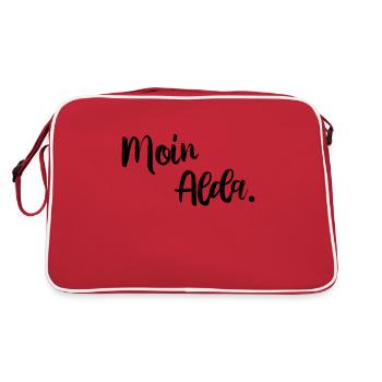 Moin Alda. Cadeau pour les Frisons de l'Est. - Sac Retro - rouge/blanc - Dos