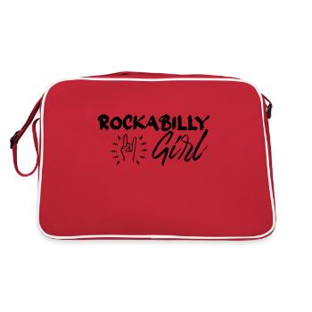 Rockabilly Girl Geschenk - Retro Tasche - Rot/Weiß - Hinten