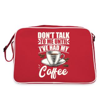 Kaffeeliebhaber Kaffee getrunken habe - Retro Tasche - Rot/Weiß - Hinten
