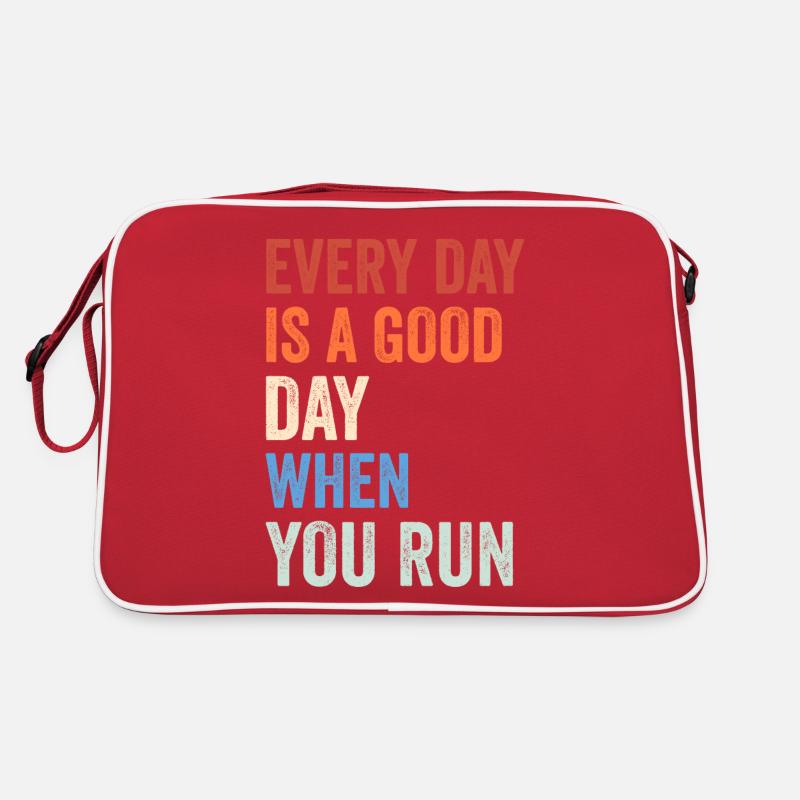 Jeder Tag ist ein guter Tag, wenn du läufst - Retro Tasche