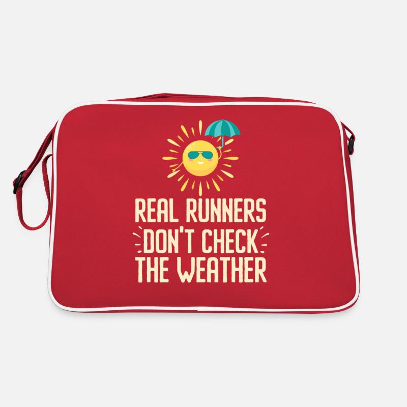 Echte Läufer schauen nicht nach dem Wetter - Retro Tasche