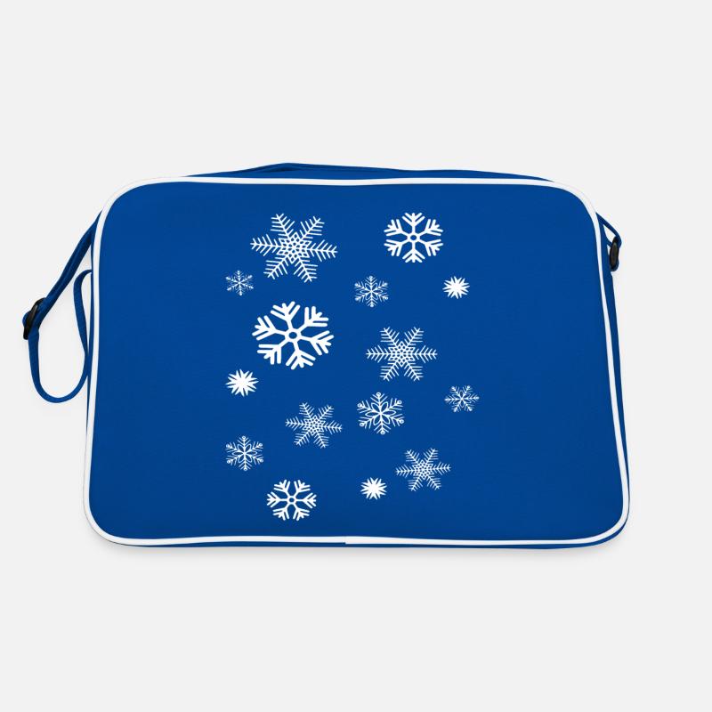 Schneeflocken Retro Tasche