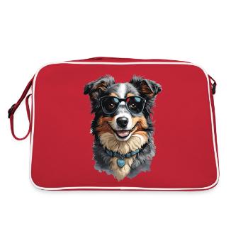 Berger australien chien ami compagnon - Sac Retro - rouge/blanc - Dos