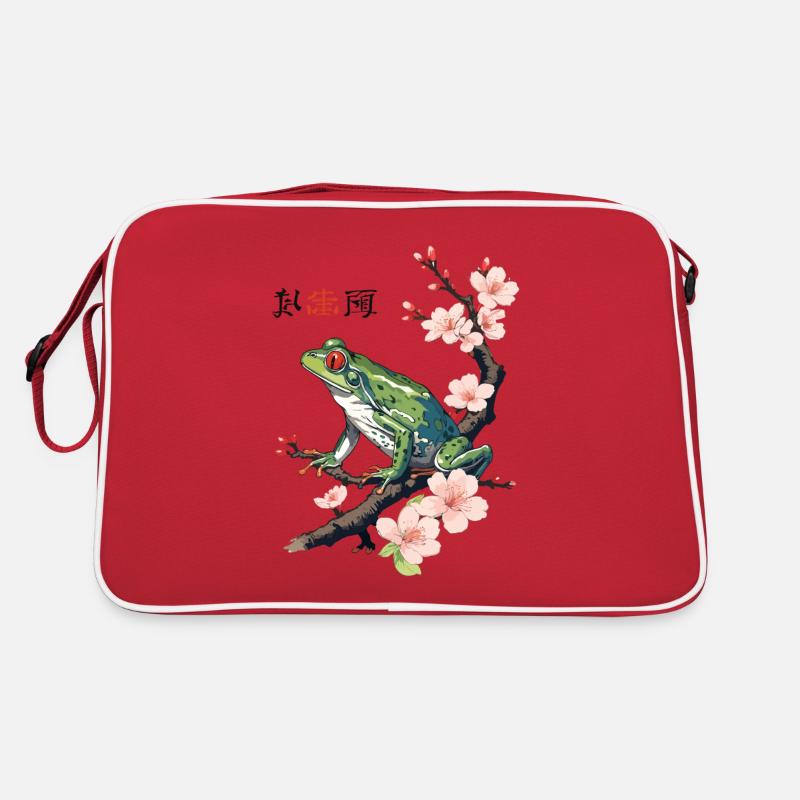 Rainette japonaise fleurs de cerisier rétro Sac Retro