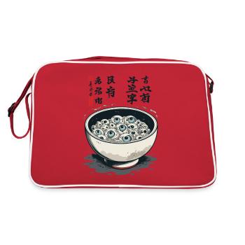 Yokai Ramen Ukiyo-E Horreur Kanji Design - Sac Retro - rouge/blanc - Dos