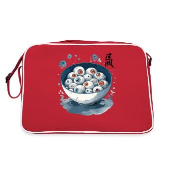 Globe oculaire Ramen Ukiyo-E Occulte Japon Art - Sac Retro - rouge/blanc - Dos