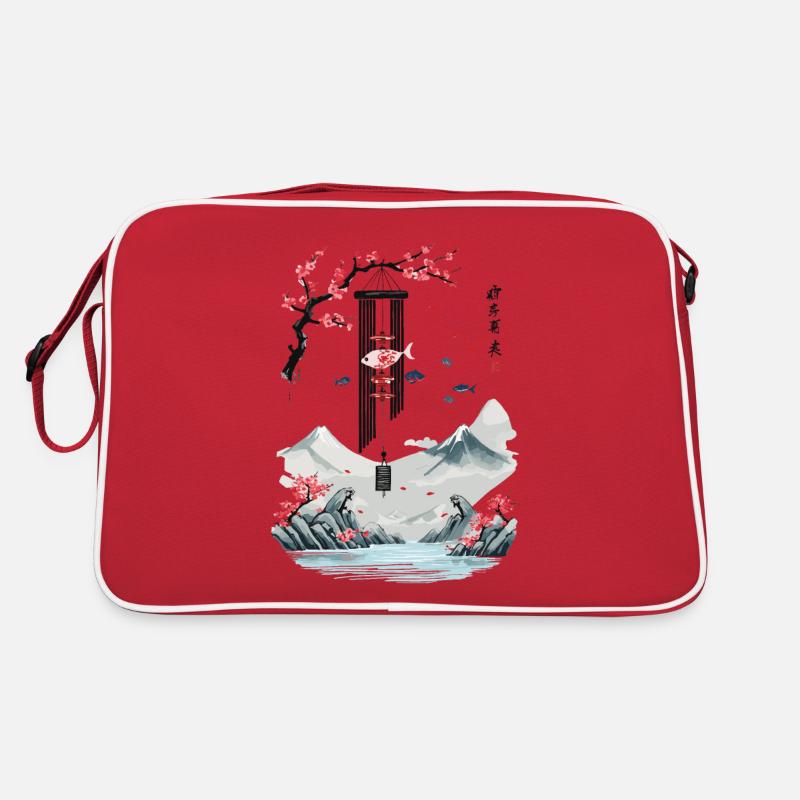 Ukiyo-E Cherry Blossom Pisces Wind Bells Design Retro Bag