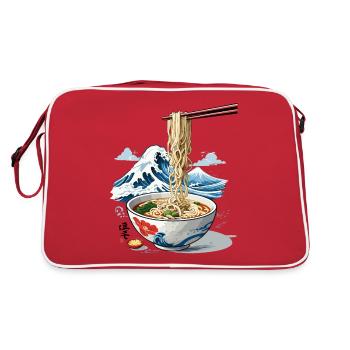 Ukiyo-E Ramen Wave Vintage Ukiyo-E Japon Design - Sac Retro - rouge/blanc - Dos