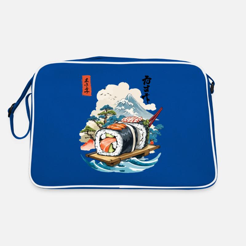 Conception d’œuvres d’art Ukiyo-E Sushi Sac Retro