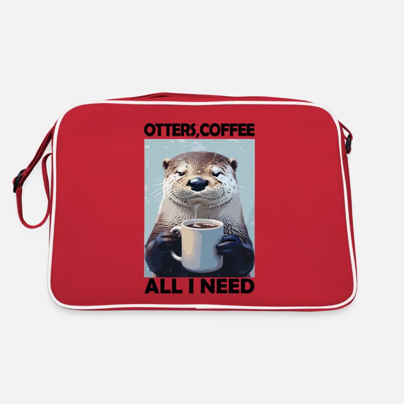 Lustiges Otter Coffee Zoo Retro Kaffee All I Need Retro Tasche
