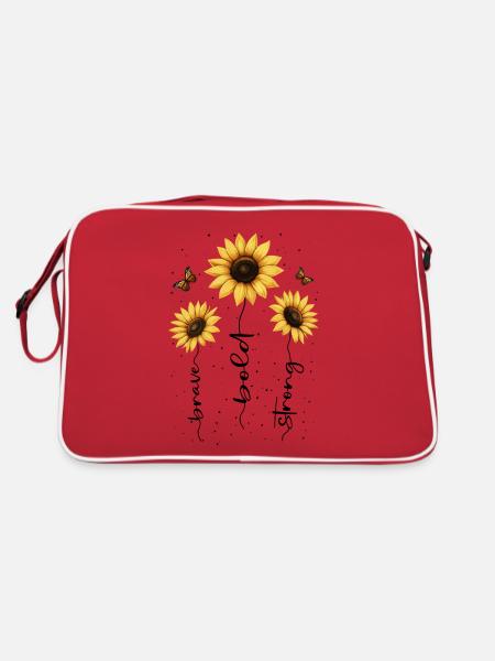 Fleurs d’été Fleur Inspiration Dicton de motivation - Sac Retro - rouge/blanc - Dos