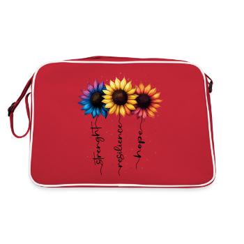 Summer Flowers Flower Inspiration Motivational Saying - Retro Bag - red/white - Back