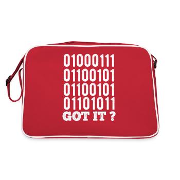 Binary code - Got it - Retro Bag - red/white - Back