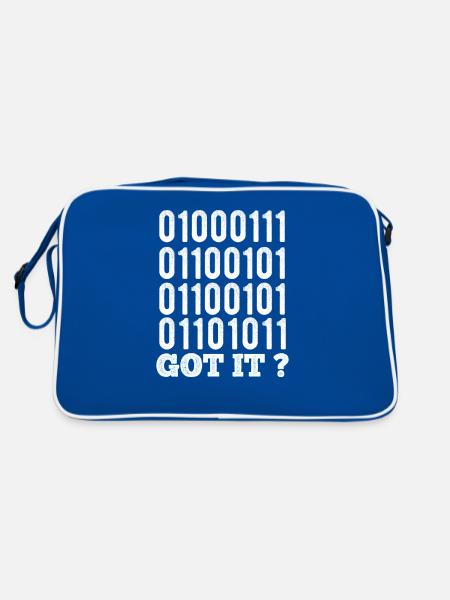 Binary code - Got it - Retro Bag - blue/white - Back