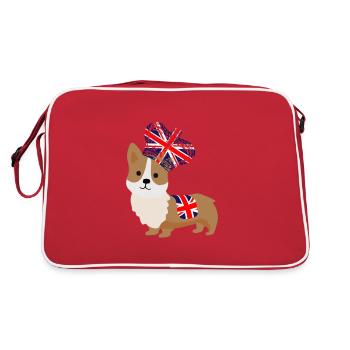 The Queens Platinum Jubilee Corgi Emoji - Retro Bag - red/white - Back