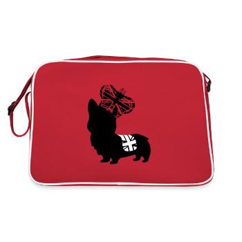 The Queens Platinum Jubilee Corgi Emoji - Retro Bag - red/white - Back