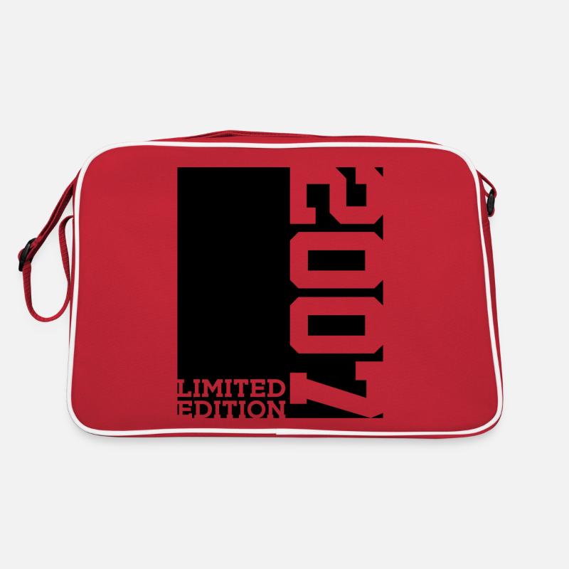 LIMITED EDITION 2007 19. GEBURTSTAG - Retro Tasche - Rot/Weiß