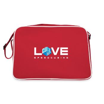 Speedcubing Love. Cubing-Cube-Cuber-Speedcubing - Sac Retro - rouge/blanc - Dos