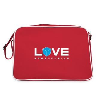 Love Speedcubing. - Sac Retro - rouge/blanc - Dos