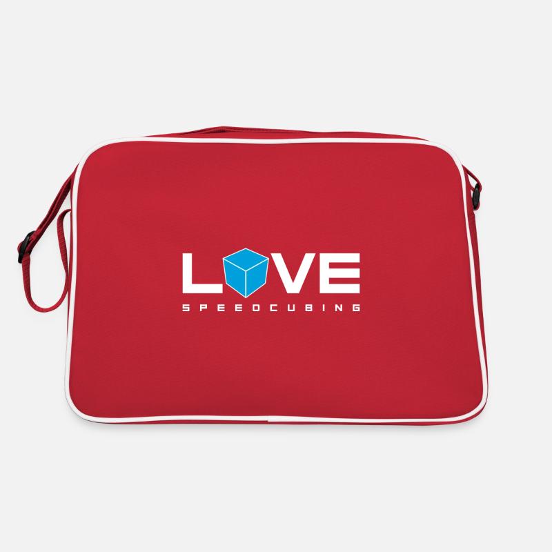Love Speedcubing. - Retro Bag - red/white