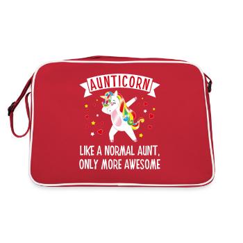 Womens aunt like an awesome just awesome dabbin - Retro Bag - red/white - Back
