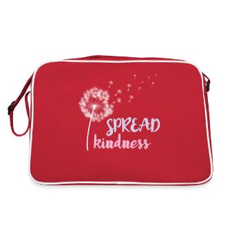 Kindness Message Choose Kindness Quote - Retro Bag - red/white - Back