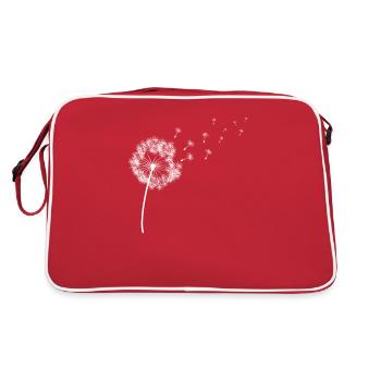 Fleur de pissenlit d'été mignon pour femme Vintage drôle - Sac Retro - rouge/blanc - Dos