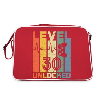 Level 30 Unlocked Fun 30 Years Old Video Gamer 30t - Retro Bag - red/white - Back