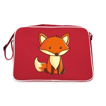 Cadeau drôle de renard pour petite-fille fille qui aime - Sac Retro - rouge/blanc - Dos