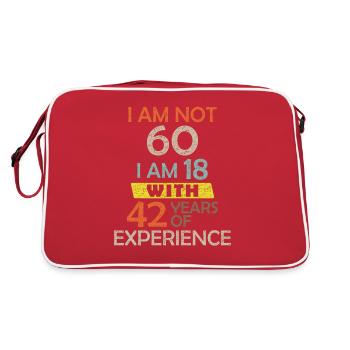 Cadeau drôle de bâillon 60e anniversaire hilarant de 60 ans - Sac Retro - rouge/blanc - Dos