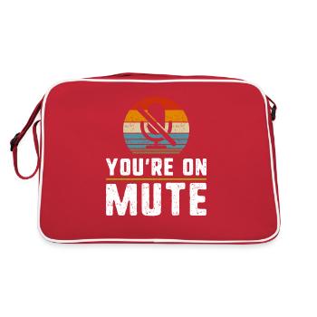 You’re On Mute Funny Vintage 60s 70s 80s Graphic S - Sac Retro - rouge/blanc - Dos