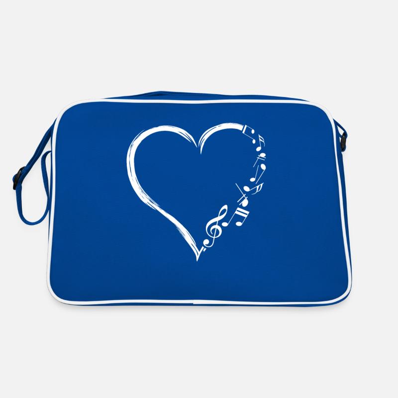 Music Frequency Cute Heart Notes NotesKey Retro Bag
