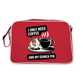 Need coffee and my guinea pig - Retro Bag - red/white - Back